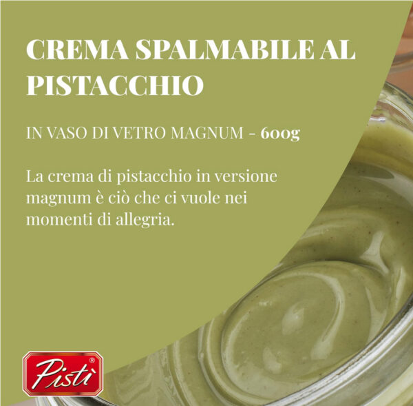 PISTI Cream of Pistachio from Sicily 21.2 Ounce (600g) - 3 PACK (20% Discount) - Image 2