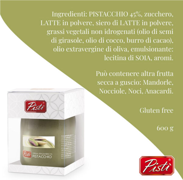 PISTI Cream of Pistachio from Sicily 21.2 Ounce (600g) - 3 PACK (20% Discount) - Image 4