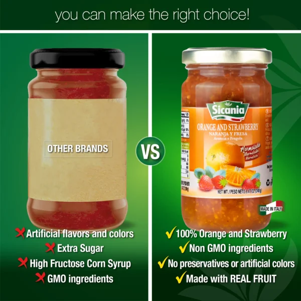 Italian Strawberry & Orange Fruit Marmalade 240gr - Image 6