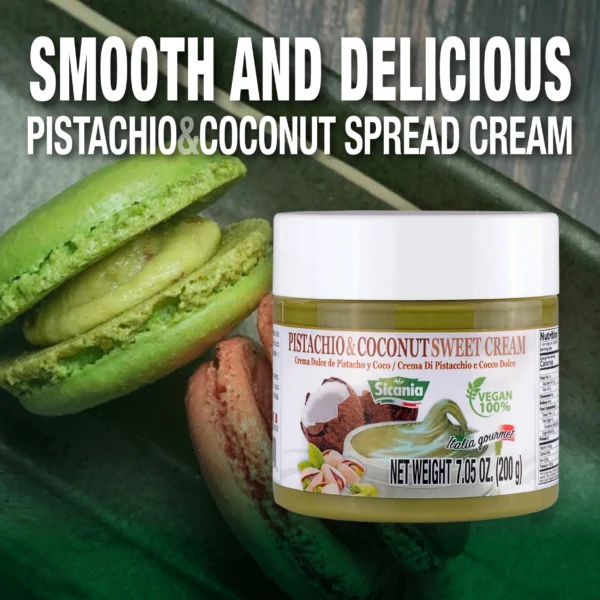 Pistachio and Coconut Vegan Sweet Cream 200g - Image 4
