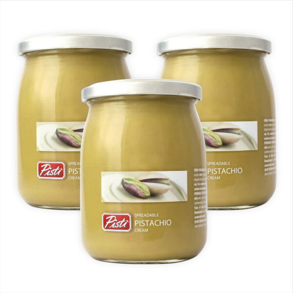 PISTI Cream of Pistachio from Sicily 21.2 Ounce (600g) - 3 PACK (20% Discount)