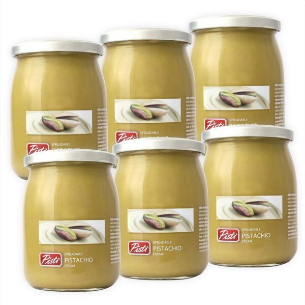 PISTI Cream of Pistachio from Sicily 21.2 Ounce (600g) - 6 PACK (30% Discount)