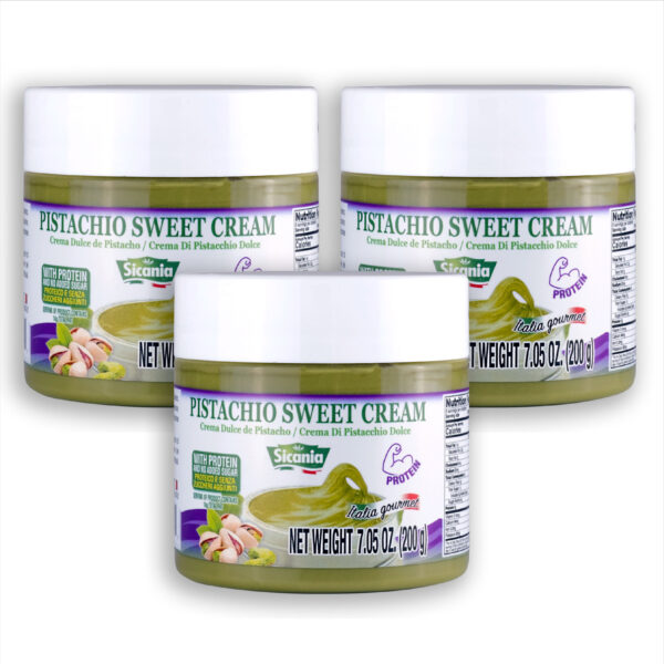 SICANIA Premium Pistachio Protein Sweet Cream, 7.05 oz (200g) - 3 PACK (20% Discount)