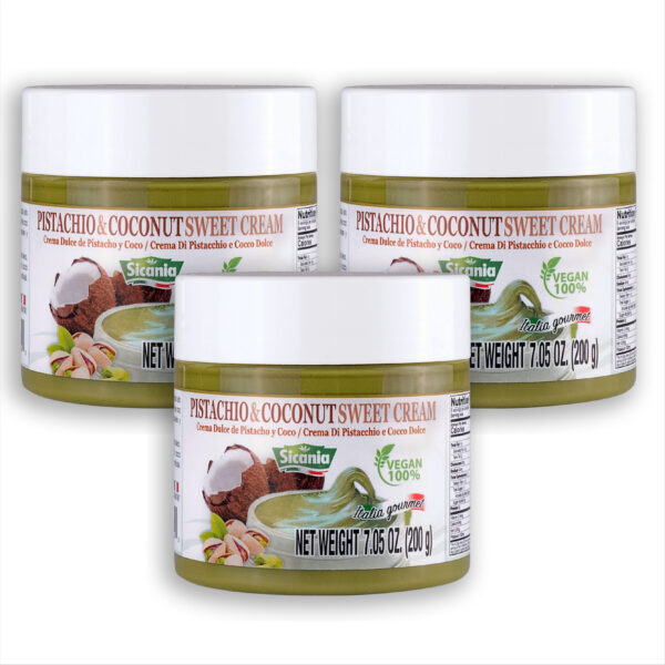 SICANIA Pistachio and Coconut Vegan Sweet Cream 200g - 3 PACK (20% Discount)