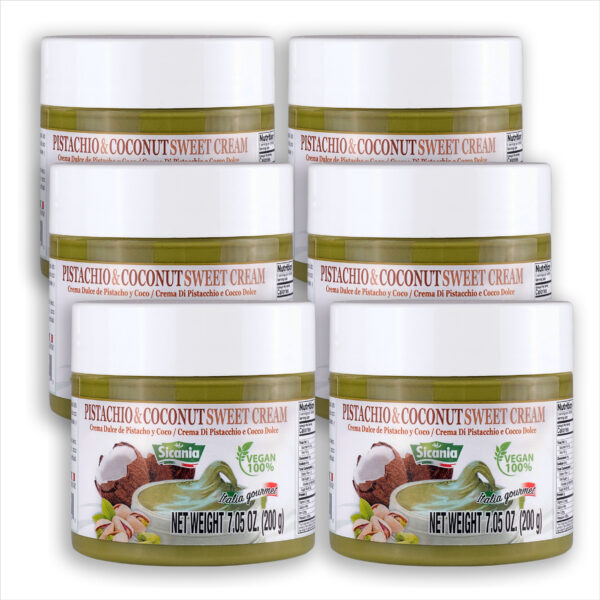 SICANIA Pistachio and Coconut Vegan Sweet Cream 200g - 6 PACK (30% Discount)