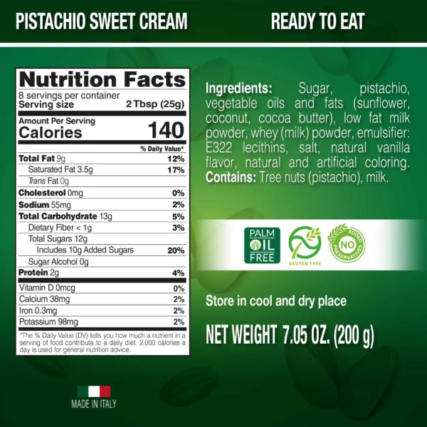 Premium Pistachio Cream, 7.05 oz (200g) - Image 6