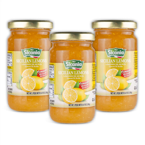 SICANIA Italian Lemon Fruit Marmalade 240g - 3 PACK (20% Discount)