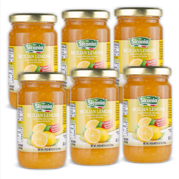 SICANIA Italian Lemon Fruit Marmalade 240g - 6 PACK (30% Discount)