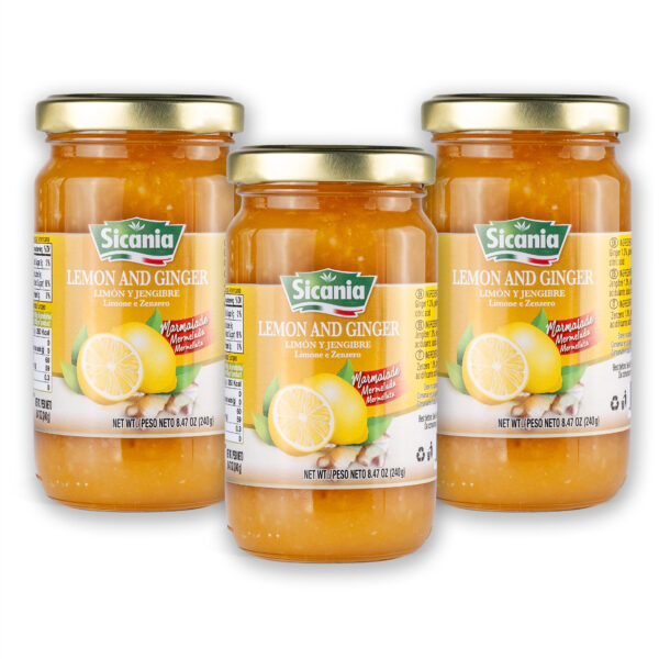 SICANIA Italian Lemon Ginger Fruit Marmalade 240g - 3 PACK (20% Discount)