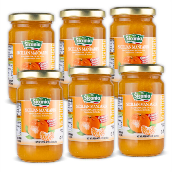 SICANIA Italian Tangerine Fruit Marmalade 240g - 6 PACK (30% Discount)