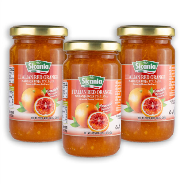 SICANIA Italian Blood Orange Fruit Marmalade 240gr - 3 PACK (20% Discount)